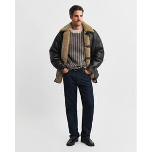 GANT Two-Tone Textured Crew Neck Sweater